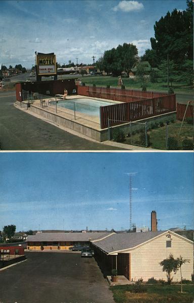 Eight Bar B Motel Wilbur, WA Postcard