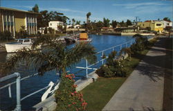 Long Beach canals California Postcard Postcard Postcard