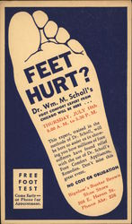 Dr. William M. Scholl's Foot Test Advertising Postcard Postcard Postcard