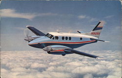 The Beechcraft Turbooprop, Pressurized King Air Aircraft Postcard Postcard Postcard