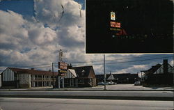 English Village Motor Lodge with Sign Inset Wichita, KS Postcard Postcard Postcard