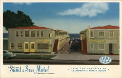 Sand & Sea Motel Long Beach, CA Postcard Postcard Postcard