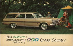 1965 Rambler Ambassador V-8 or 6 / 990 Cross Country Cars Postcard Postcard Postcard