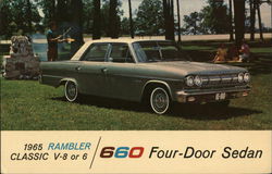 1965 Rambler Classic 660 Four Door Sedan Cars Postcard Postcard Postcard