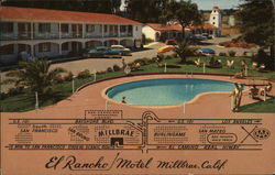 El Rancho Motel Millbrae, CA Postcard Postcard Postcard