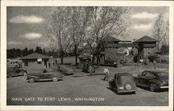 Main Gate to Fort Lewis Postcard