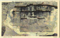 Stone Mountain Confederate Memorial Monument In Progress Atlanta, GA Postcard Postcard