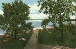 View Of Cayuga Lake And Bathing Beach From Pavilion Seneca Falls, NY Postcard Postcard