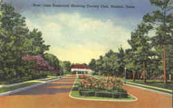 River Oaks Boulevard Houston, TX Postcard Postcard