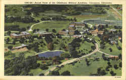 Aerial View Of The Oklahoma Military Academy Claremore, OK Postcard Postcard