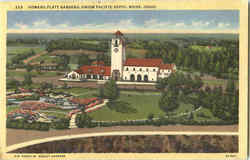 Howard Platt Gardens Union Pacific Depot Boise, ID Postcard Postcard