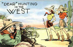 Dear Hunting In The West Postcard