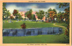 Country Club Golf Course, Hot Springs National Park Postcard