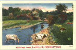 Greetings From Lansdale Postcard