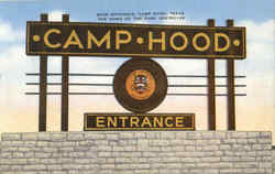 Main Entrance Camp Hood Postcard