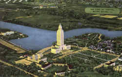 Air View Of Capitol Baton Rouge Postcard