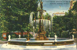 Court Square Fountain Postcard