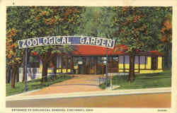 Entrance To Zoological Gardens Cincinnati, OH Postcard Postcard