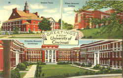 Greetings From University Of Cincinnati Postcard