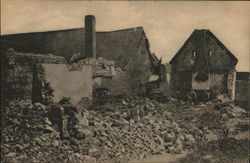 Bombed Houses France World War I Postcard Postcard