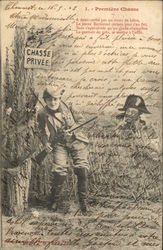 Premiere Chasse (First Hunt) Postcard