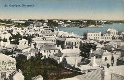 View of Town St. Georges, Bermuda Postcard Postcard