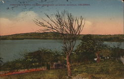 carretera a puerto colombia bordeando la laguna savanilla, Colombia South America Postcard Postcard