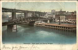 High Level and Swing Bridges Postcard