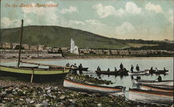 On the Beach Burntisland, Scotland Postcard Postcard