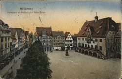 Marktplatz mit Rathaus und Kaiserstrasse Postcard