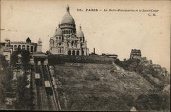 La Butte Montmartre et le Sacre-Couer Paris, France Postcard Postcard