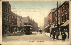 High Street, Trolley Gateshead, England Postcard Postcard