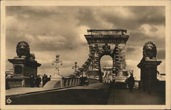 Budapest - Suspension Bridge Hungary Postcard Postcard Postcard