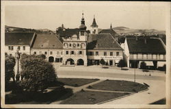 Town Square and Town Hall Volyne, Czech Republic Eastern Europe Postcard Postcard