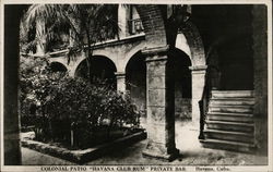 Colonial Patio "Havana Club Rum" Private Bar Postcard