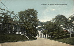 Entrance to Ancon Hospital Grounds Panama Postcard Postcard