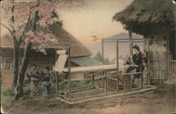 Weaving Corticelli Habutai Postcard