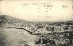 View from El Monte Urgull San Sebastian, Spain Postcard Postcard Postcard