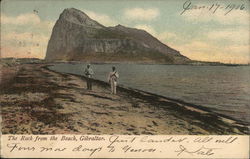 The Rock from the Beach Gibraltar, Gibraltar Spain Postcard Postcard Postcard