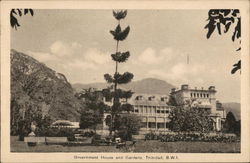 Government House and Gardens, Trinidad, B.W.I. Postcard