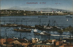 View of the Port Istanbul, Turkey Greece, Turkey, Balkan States Postcard Postcard