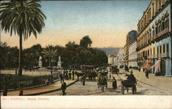 Piazza Vittoria Naples, Italy Postcard Postcard