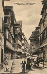 Rue du Bain aux Plantes Strasbourg, France Postcard Postcard