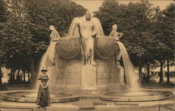 Nornenbrunnen Munich, Germany Postcard Postcard