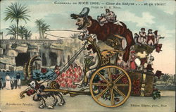 Carneval de Nice 1908. - Char di Satyre ... et ca vient! France Postcard Postcard