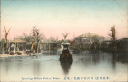 Spoutings Hibiya Park at Tokyo Postcard