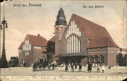 Gruss aus Stralsund - Der Neue Bahnhof Germany Postcard Postcard