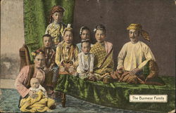 The burmese family Myanmar Southeast Asia Postcard Postcard