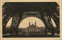 Paris - Under the Eiffel Tower France Postcard Postcard