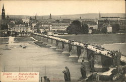 Augustusbrucke Dresden, Germany Postcard Postcard